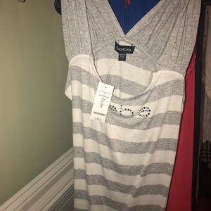 BEBE Striped Tank